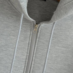 Oversized Zipper Hoodie - High Street Unisex Winter Sweatshirt