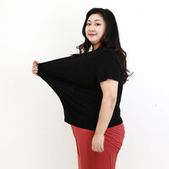 Plus Size Modal T-Shirt - Short Sleeve O-Neck Summer Top (XL-6XL)
