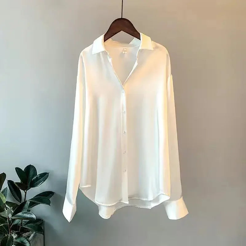 Elegant Knit Cardigan - Lapel Collar & Buttons