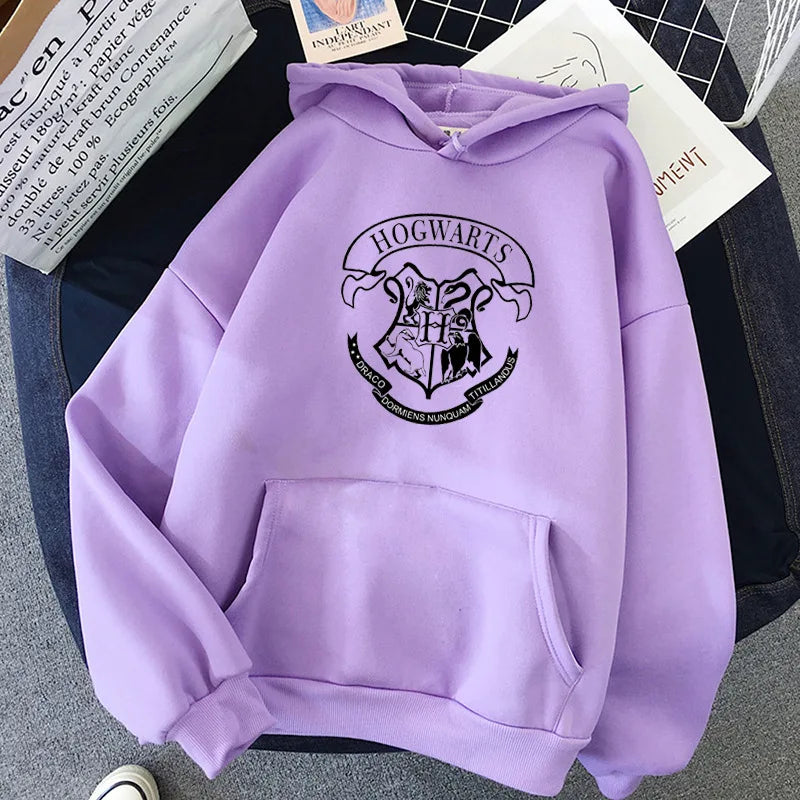 Hogwarts Y2K Hoodie - Oversized Velvet Fleece Sweatshirt