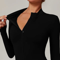 Warm Plush One-Piece Sports Jumpsuit – Women's Winter Fitness Tracksuit