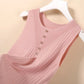 Elegant Knit V-Neck Tank Top - Sleeveless & Striped