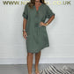 2024 Cotton Linen Tunic Dress - Women's Button-Up Loose Fit Long Shirt