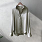 Elegant Knit Cardigan - Lapel Collar & Buttons