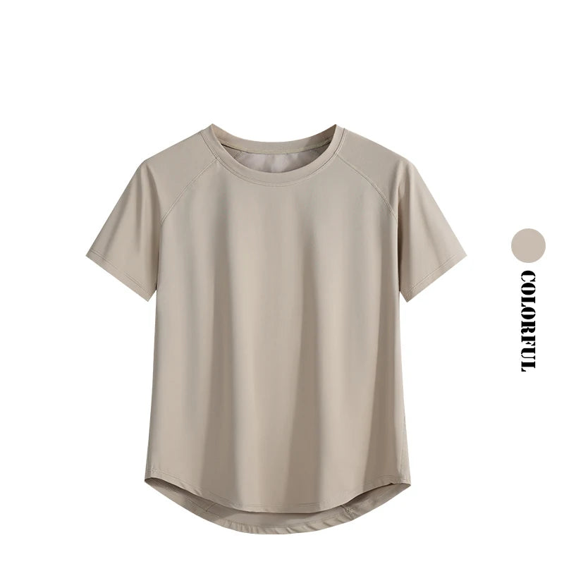 DRUR Quick-Dry Yoga Shirt - Round Neck, Short Sleeve Sportswear 2025