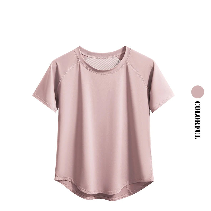 DRUR Quick-Dry Yoga Shirt - Round Neck, Short Sleeve Sportswear 2025