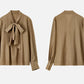 SENTUBILA Lyocell Lace-Up Blouse - Loose Fit Spring 2025 Office Shirt for Women