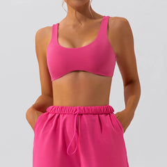 Seamless Shockproof Sports Bra - Breathable Push-Up Fitness Top