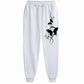 Trendy Hip Hop Sweatpants – Casual Print, Drawstring Waist, Versatile Trousers with Pockets