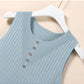 Elegant Knit V-Neck Tank Top - Sleeveless & Striped