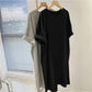 Casual Short Sleeve Tunic Dress - Comfortable Summer Pullover for Women