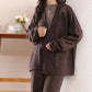 100% Merino Wool Embroidered Cardigan - Floral V-Neck, Autumn/Winter 2024