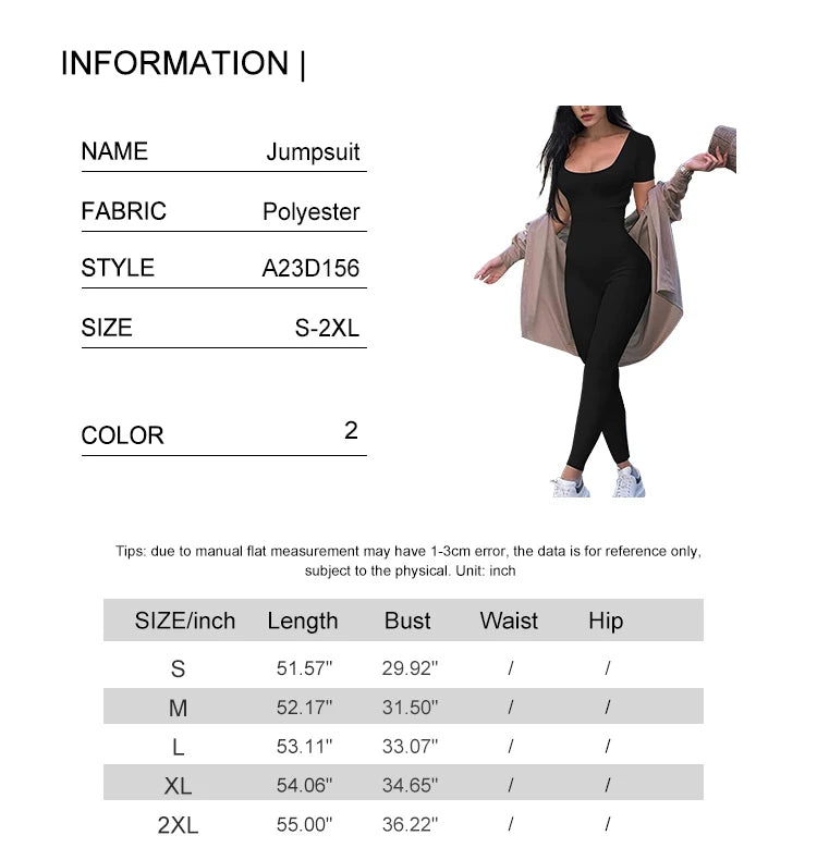 Short Sleeve Bodycon Romper – Skinny Fit Casual Sports Jumpsuit