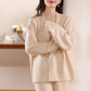 100% Merino Wool Embroidered Cardigan - Floral V-Neck, Autumn/Winter 2024