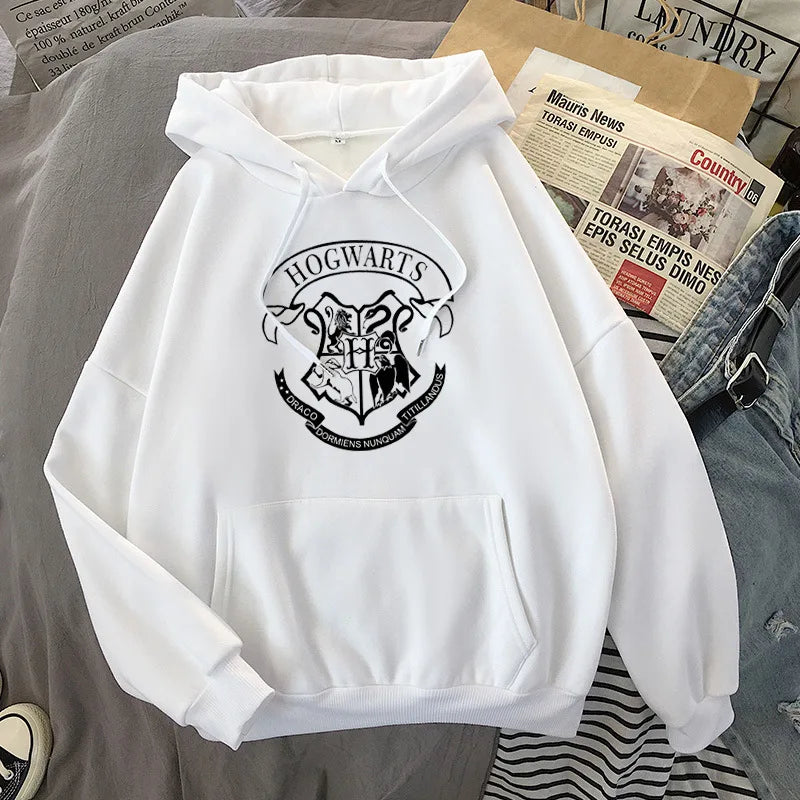 Hogwarts Y2K Hoodie - Oversized Velvet Fleece Sweatshirt