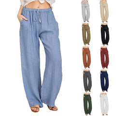 Casual Loose Cotton Linen Pants – Summer & Autumn European-American Style
