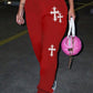 Crucifixion Print Drawstring Pants – Trendy & Versatile