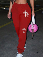 Crucifixion Print Drawstring Pants – Trendy & Versatile