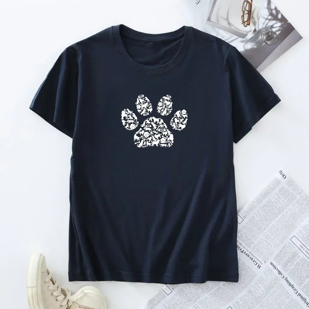 Plus Size 100% Cotton Graphic Tee - Short Sleeve Summer Top