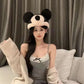 Lace Bow Corset Camisole - Sleeveless Slim Crop Top with Chest Pad for Summer Elegance