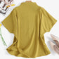 ZANZEA Cotton Turtleneck Blouse - Short Sleeve, Oversized Fit