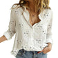 Cotton Linen Button-Down Shirt - Long Sleeve Casual Loose Tunic Blouse for Women, Spring & Summer