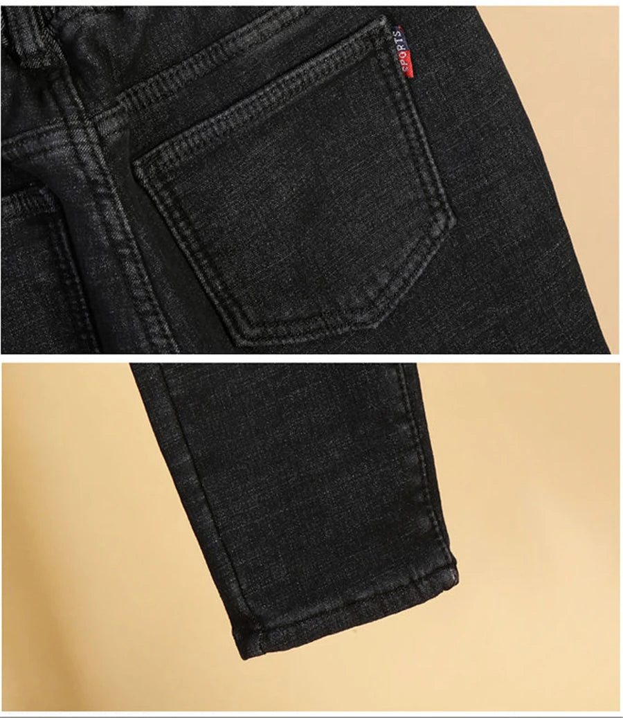 Oversized Winter Thicken Denim Pants – High Waist, Plus Velvet, Loose Fit