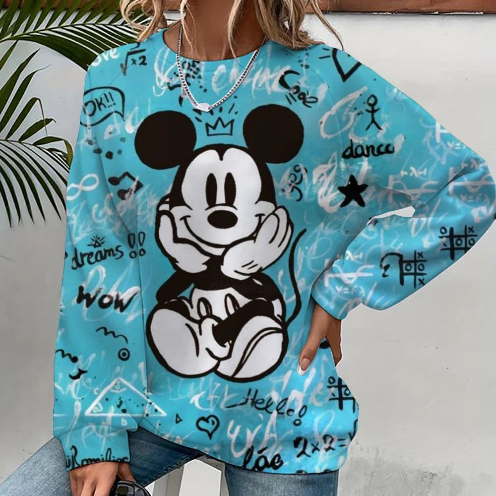 Disney Mickey Mouse Hoodie - Harajuku Style, Long Sleeve Sweatshirt