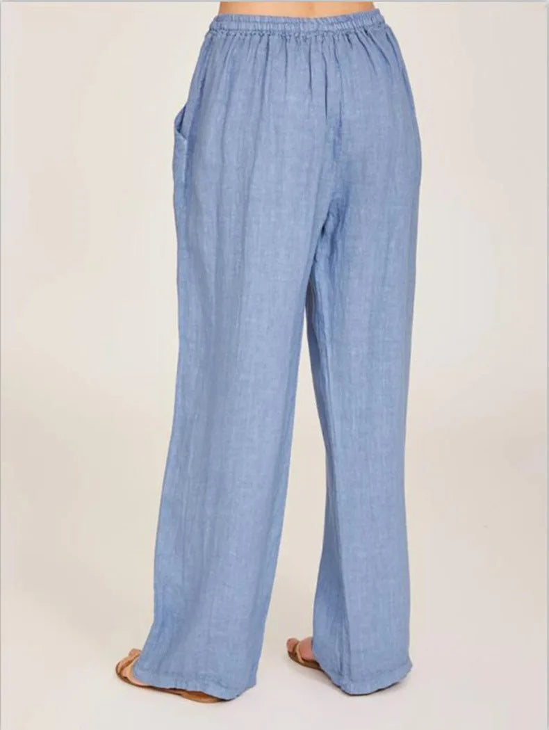 Casual Loose Cotton Linen Pants – Summer & Autumn European-American Style