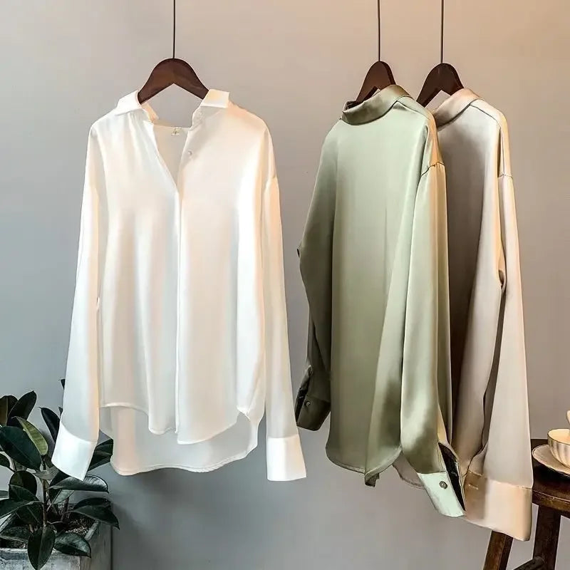 Elegant Knit Cardigan - Lapel Collar & Buttons