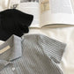 Youthful Knit Polo Crop Top - Short Sleeve