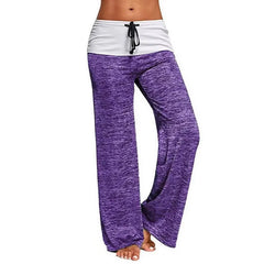 2025 Wide-Leg Lace-Up Pants – High Waist, Plus Size, Boot Cut Fitness Trousers