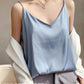 Real Silk V-Neck Camisole - Black & White, Spring/Summer 2023