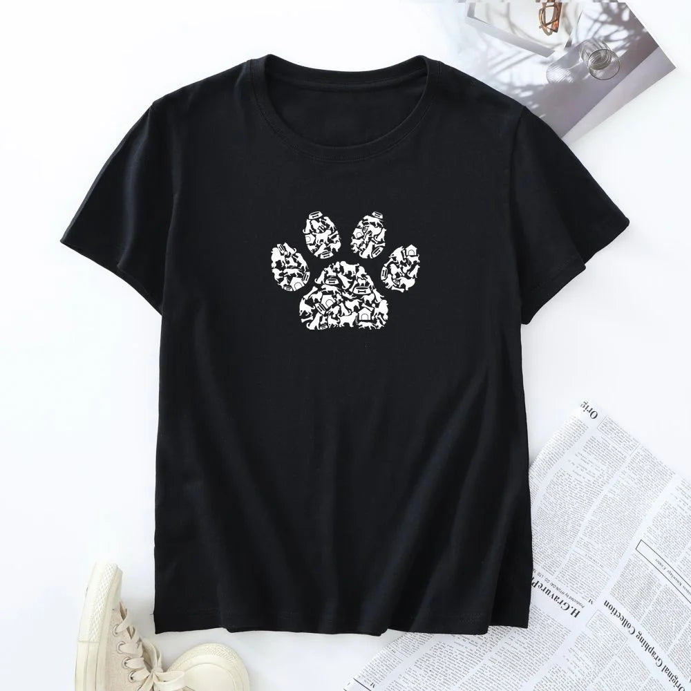Plus Size 100% Cotton Graphic Tee - Short Sleeve Summer Top