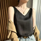 Satin Silk Lace Tank Top - V-Neck Sleeveless Camisole (S-3XL