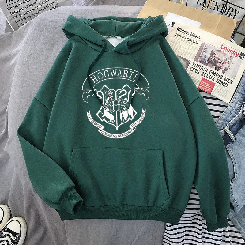 Hogwarts Y2K Hoodie - Oversized Velvet Fleece Sweatshirt