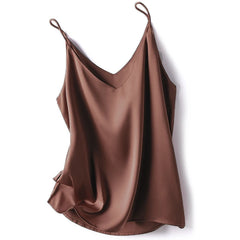 2024 Summer V-Neck Crop Top - Sleeveless Slim Fit, Y2K Style