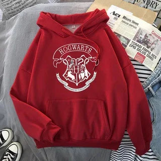 Hogwarts Y2K Hoodie - Oversized Velvet Fleece Sweatshirt