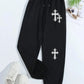 Crucifixion Print Drawstring Pants – Trendy & Versatile