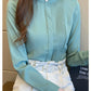 023 Chiffon Bow V-Neck Blouse - Long Sleeve Office Top