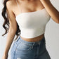 Summer Slim Fit Crop Top - Sleeveless Camisole with Spaghetti Straps