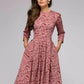 Vintage Pleated A-Line Tunic Dress - Elegant Long Sleeve Autumn Party Maxi Dress for Women