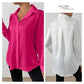 Elegant Long Sleeve Silk-Like Blouse - High-Quality Fashion