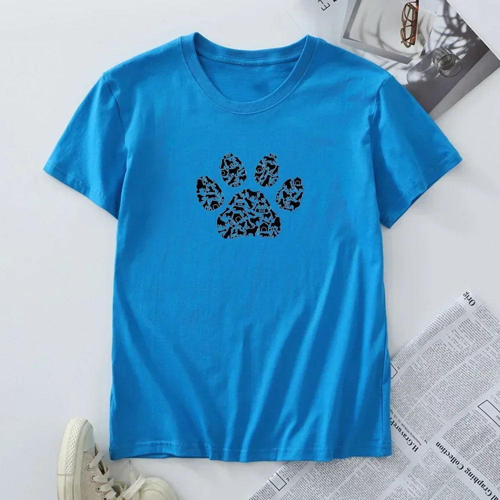 Plus Size 100% Cotton Graphic Tee - Short Sleeve Summer Top