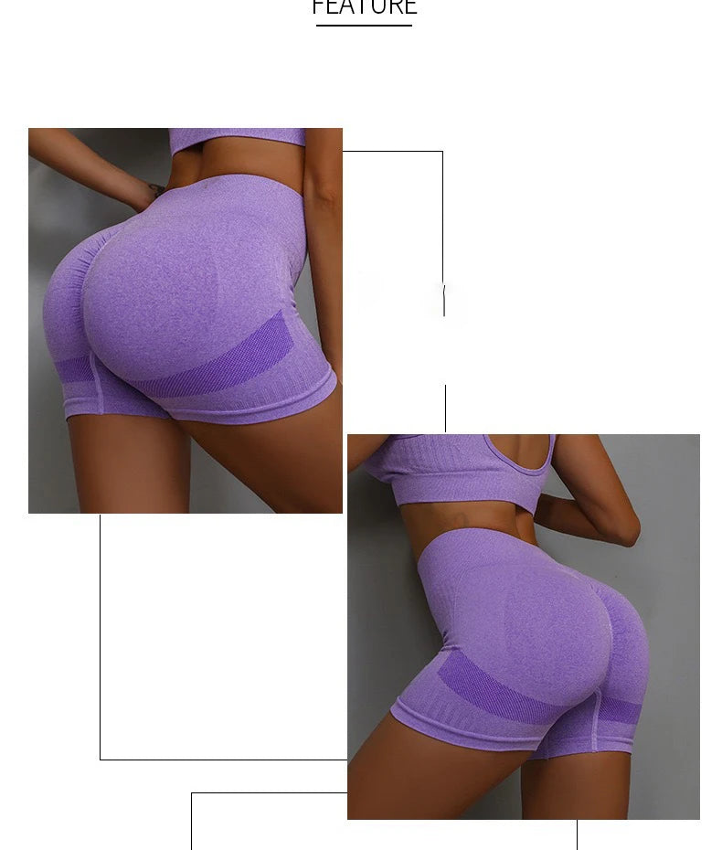 Seamless High-Waist Push-Up Shorts – Sculpt & Move with Confidence