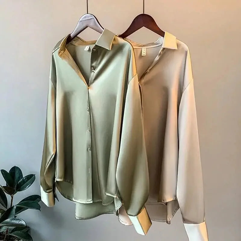 Elegant Knit Cardigan - Lapel Collar & Buttons