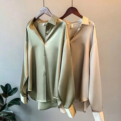 Elegant Knit Cardigan - Lapel Collar & Buttons