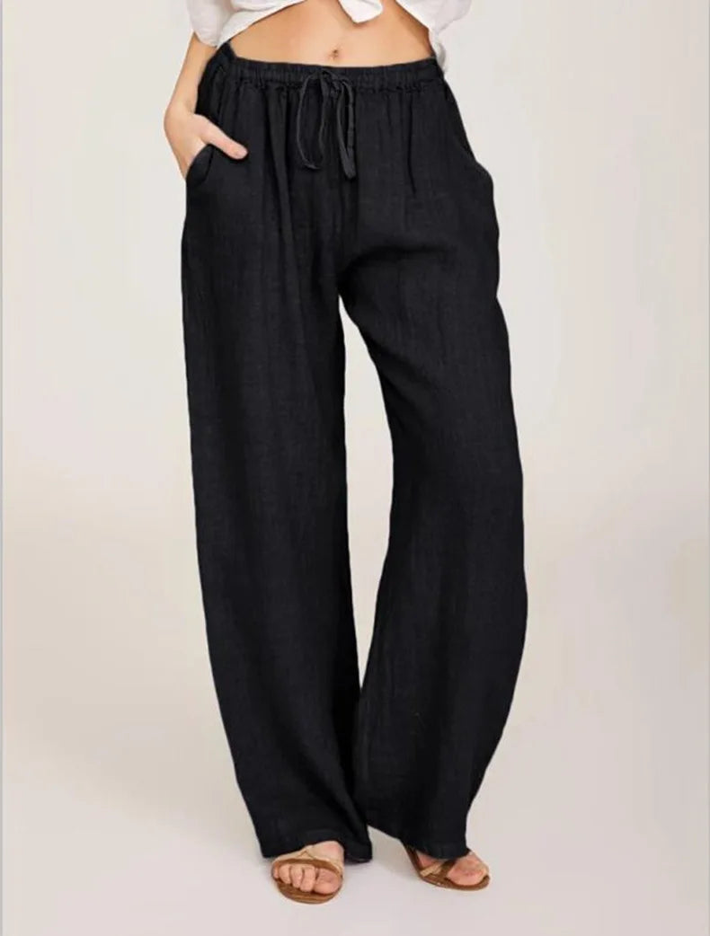 Casual Loose Cotton Linen Pants – Summer & Autumn European-American Style