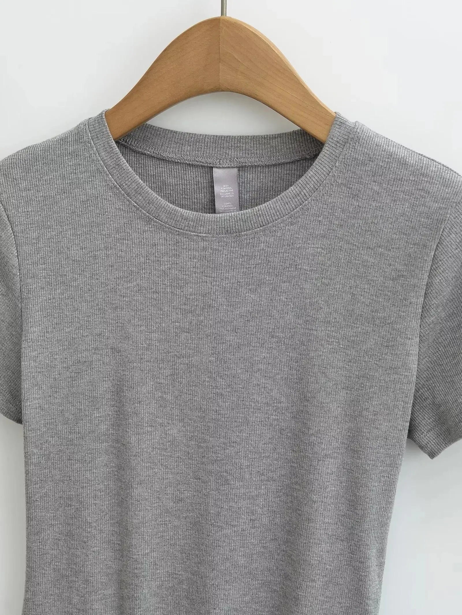 Stretchable Knit Bodysuit - Short Sleeve O-Neck Summer Basic (14 Colors)