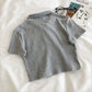 Youthful Knit Polo Crop Top - Short Sleeve